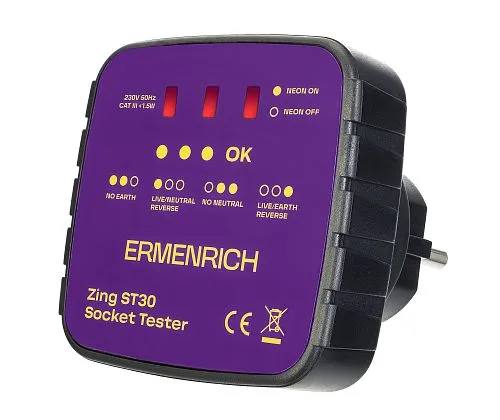 obrázek tester zásuvek Ermenrich Zing ST30,  1