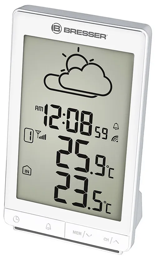 snímek meteostanice Bresser TemeoTrend STX RC, bílá