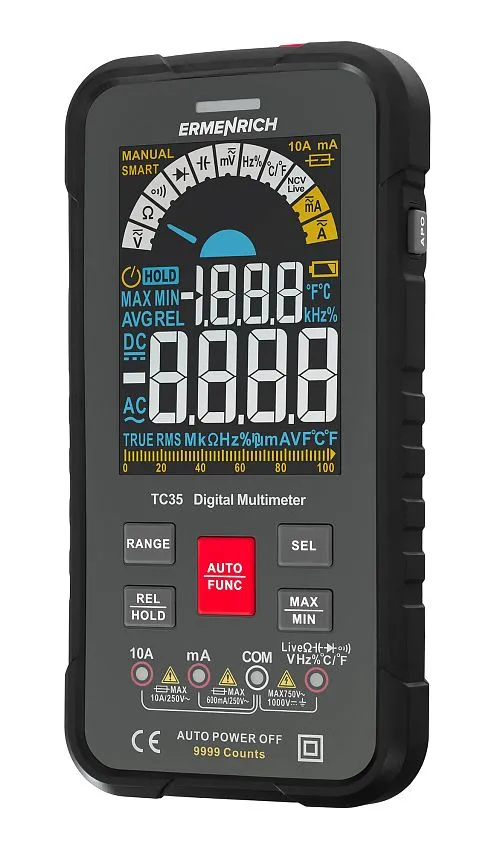 snímek digitální multimetr Ermenrich Zing TC35