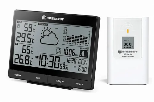 obrázek meteostanice Bresser Tendence WSX s 24hodinovým zobrazením barometrického tlaku,  1