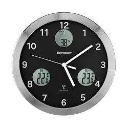 snímek nástěnné hodiny Bresser MyTime io 30 cm, černá