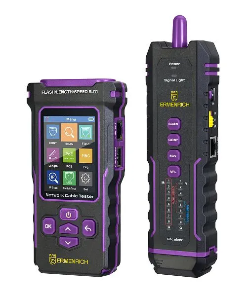 fotografie multifunkční tester kabelů Ermenrich NetGeeks NP50,  1