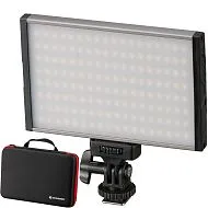 foto dvoubarevné LED video světlo s pouzdrem PT Pro 15B Bresser
