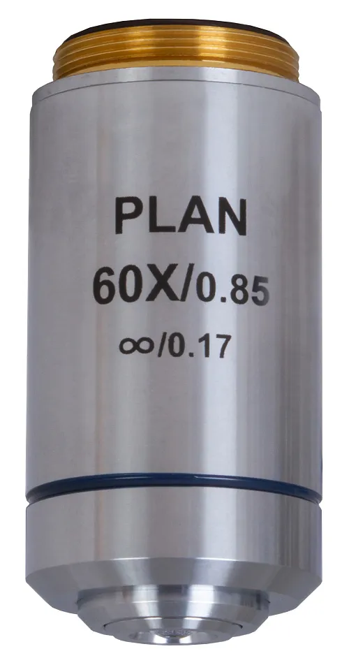 snímek rovinný achromatický objektiv s korekcí na nekonečno Levenhuk MED 60x,  1