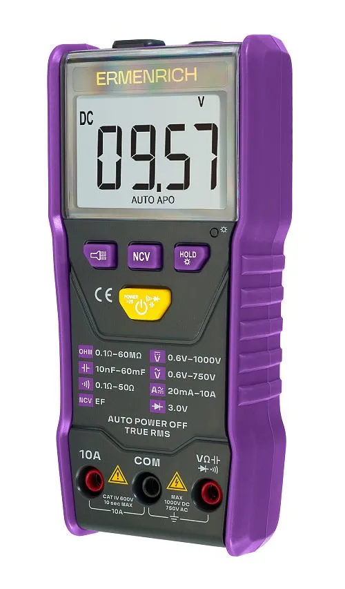snímek digitální multimetr Ermenrich Zing TC20,  1