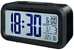 snímek hodiny s budíkem Bresser MyTime Duo LCD, černé