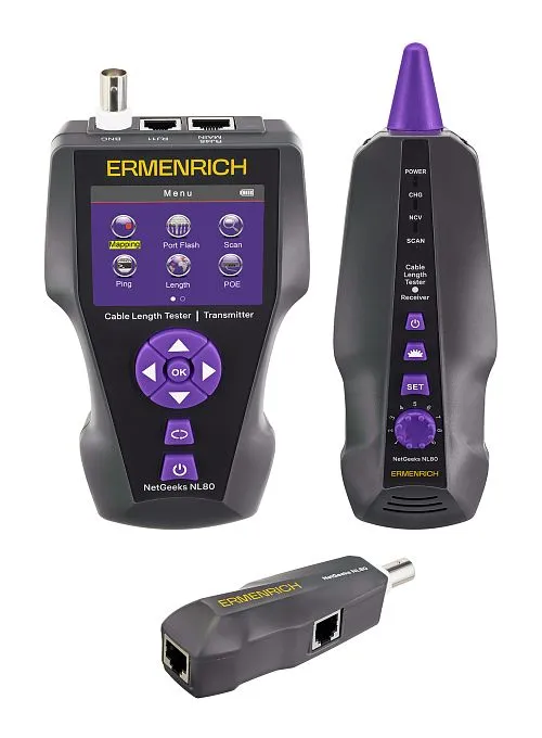 snímek tester délky kabelů Ermenrich NetGeeks NL80,  1