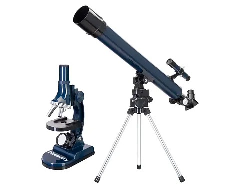 fotografie sada Levenhuk Discovery Scope 2 se vzdělávací publikací,  1