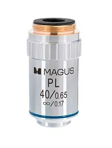 obrázek rovinný objektiv s korekcí na nekonečno MAGUS MP40 40x/0,65 ∞/0,17