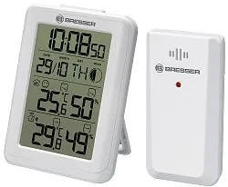 obrázek thermohigrometr Bresser National Geographic s hodinami, bílé
