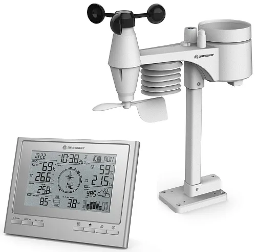 foto meteostanice Bresser 7v1, stribrne,  1