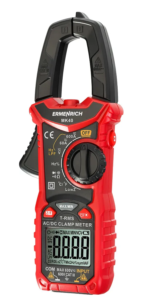 snímek digitální klešťový měřič Ermenrich Ping MK40