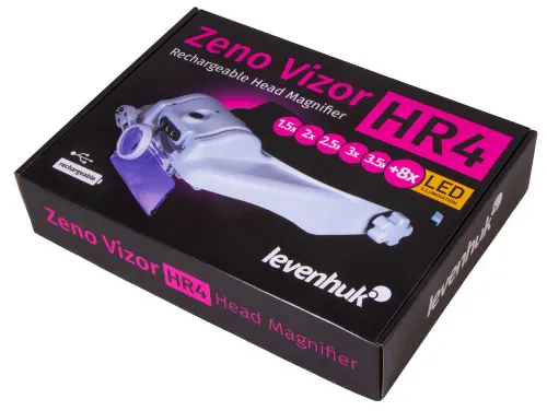 snímek dobíjecí náhlavní lupa Levenhuk Zeno Vizor HR4,  14
