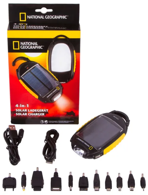 obrázek solární nabíječka 4v1 Bresser National Geographic,  2