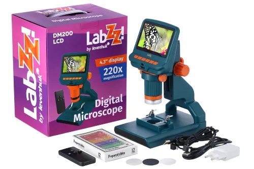 obrázek digitální mikroskop Levenhuk LabZZ DM200 LCD,  2