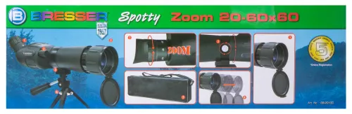 foto pozorovací dalekohled Bresser Junior Spotty 20–60x60,  15