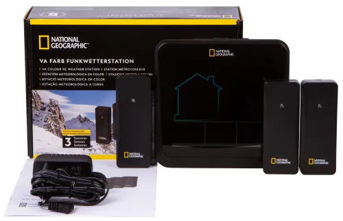 obrázek barevná meteostanice Bresser National Geographic VA se 3 venkovními senzory,  2
