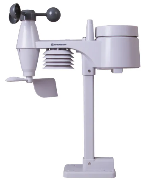 fotografie meteostanice Bresser 5v1 s barevným displejem, černá,  9