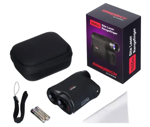 snímek stavební laserový dálkoměr Ermenrich LR1500, černý,  2