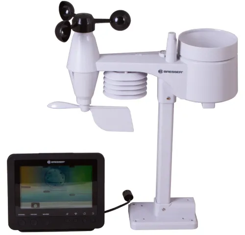 foto meteostanice Bresser 5v1 s Wi-Fi a barevným displejem, černá,  7