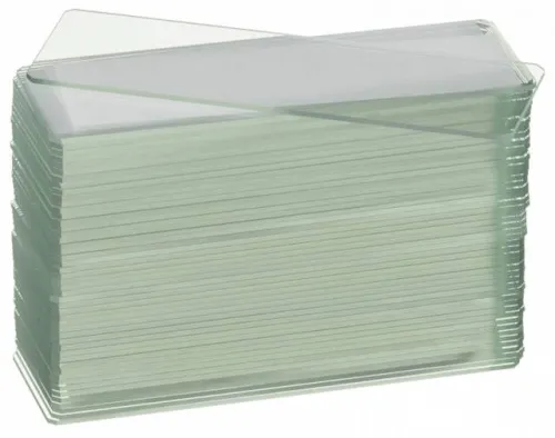 snímek prázdných podložních sklíček/krycích sklíček Bresser 50/100,  2
