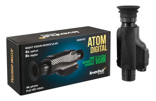 foto monokulární dalekohled s nočním viděním Levenhuk Atom Digital DNM100,  4