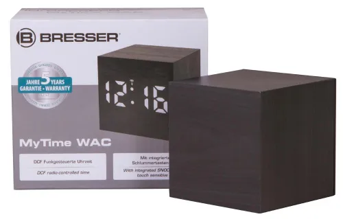snímek stolní hodiny s budíkem Bresser MyTime WAC, černé,  9