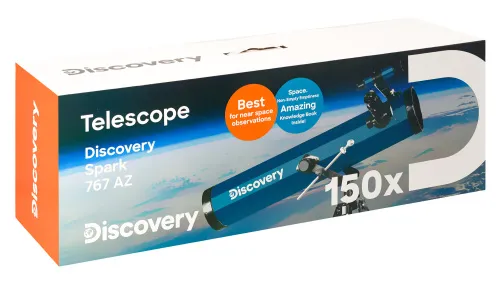 fotografie hvězdářský dalekohled Levenhuk Discovery Spark 767 AZ s knížkou,  15