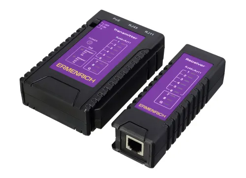 snímek tester kabelů a PoE Ermenrich NetGeeks NP10,  6