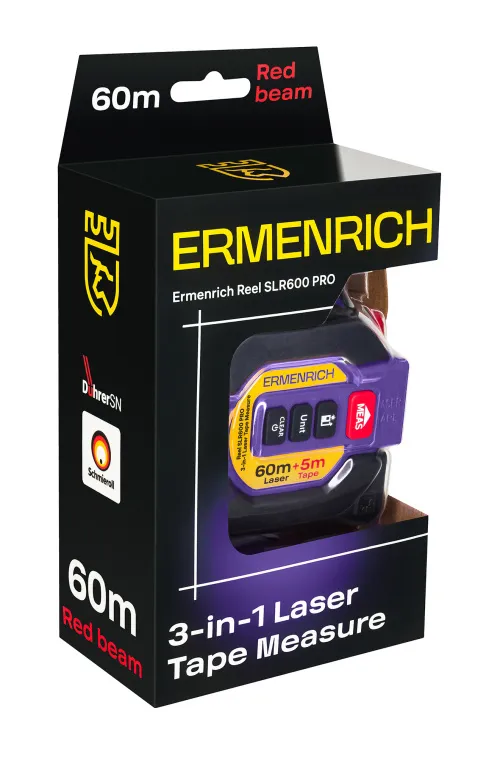 foto laserový svinovací metr "3 v 1" Ermenrich Reel SLR600 PRO,  8
