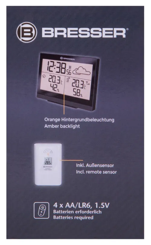 snímek meteostanice Bresser TemeoTrend LG RC, černá,  13