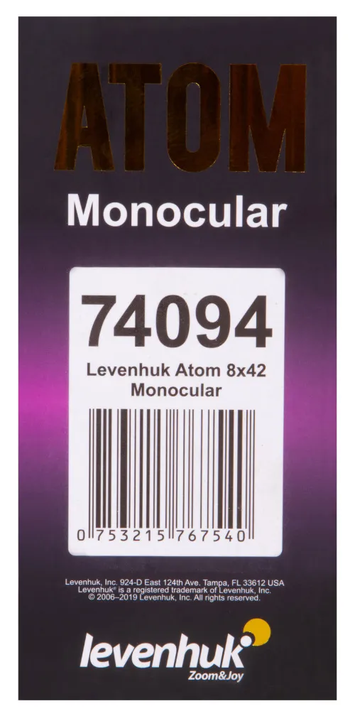 foto monokulární dalekohled Levenhuk Atom 8x42,  14