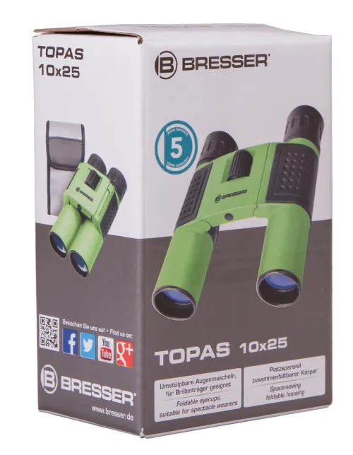 snímek binokulární dalekohled Bresser Topas 10x25,  8