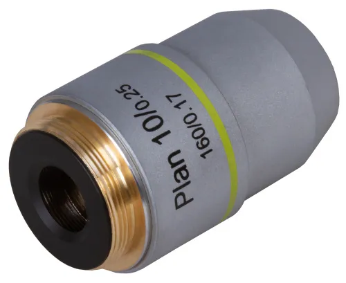 foto rovinný achromatický objektiv Levenhuk MED 10x,  3