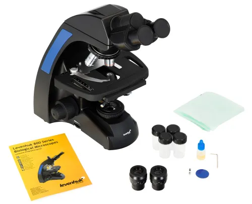 foto biologický binokulární mikroskop Levenhuk 850B,  2