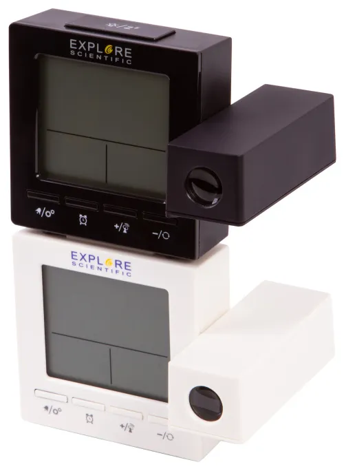 foto hodiny Explore Scientific RC s digitálním projektorem teploměrem pro vnitřní použití, bílá barva,  2