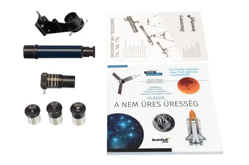 obrázek hvězdářský dalekohled Levenhuk Discovery Sky T76 s knížkou,  3