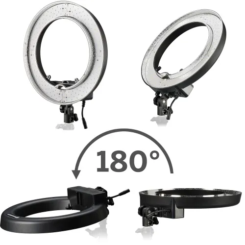 foto stmívatelné 45 W LED prstencové denní světlo Bresser BR-RL12 s přenosnou taškou,  5