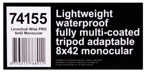 obrázek monokulární dalekohled Levenhuk Wise PRO 8x42,  14