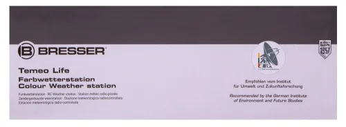 fotografie meteostanice Bresser Temeo Life s barevným displejem, černá,  12