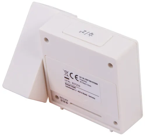 foto hodiny Explore Scientific RC s digitálním projektorem teploměrem pro vnitřní použití, bílá barva,  11