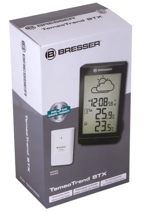 obrázek meteostanice Bresser TemeoTrend STX RC, černá,  12