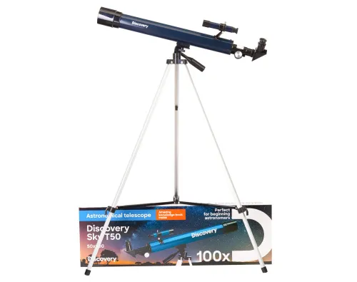 foto hvězdářský dalekohled Levenhuk Discovery Sky T50 s knížkou,  2