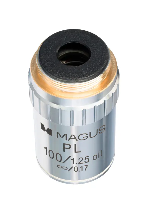 foto rovinný objektiv s korekcí na nekonečno MAGUS MP100 OIL 100x/1,25 ∞/0,17,  4