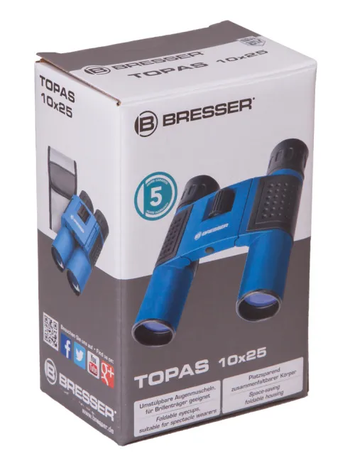 snímek binokulární dalekohled Bresser Topas 10x25,  8