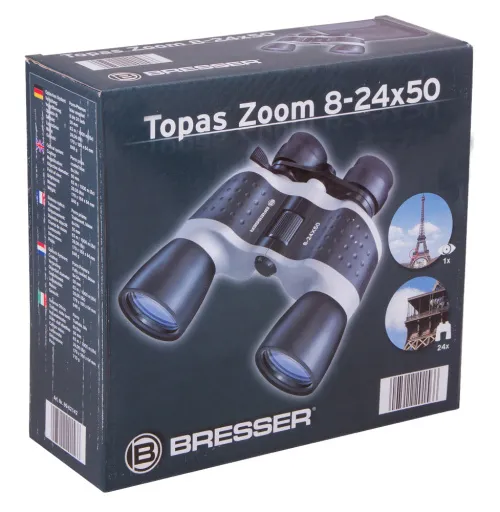 snímek binokulární dalekohled Bresser Topas 8–24x50,  8
