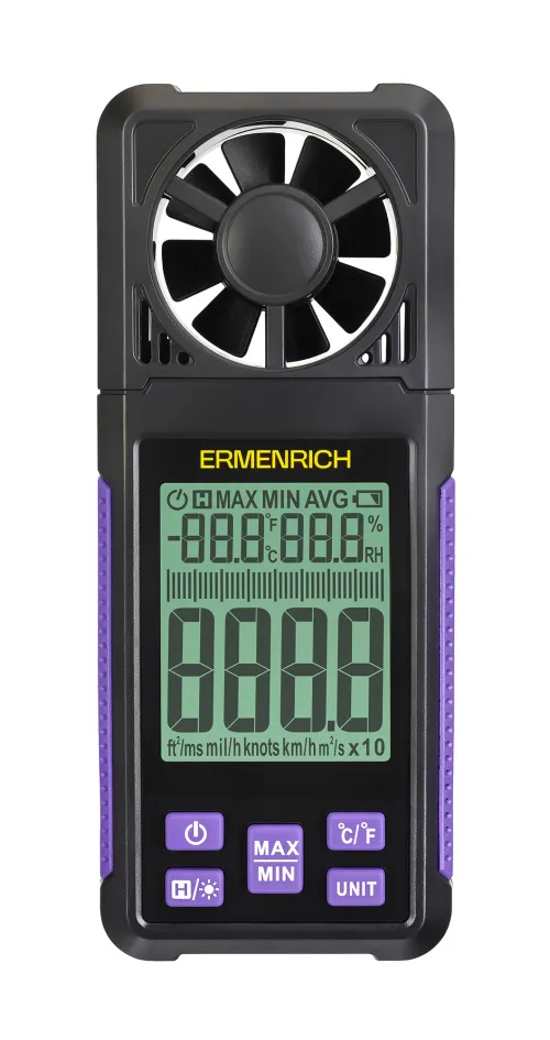 obrázek digitální anemometr Ermenrich Seek DN10,  3
