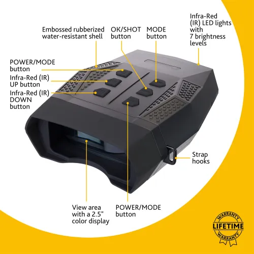 fotografie digitální binokulární dalekohled s nočním viděním Levenhuk Halo 13X PLUS,  15