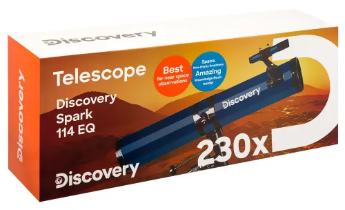 snímek hvězdářský dalekohled Levenhuk Discovery Spark 114 EQ s knížkou,  15