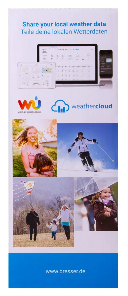 foto meteostanice Bresser 5v1 s Wi-Fi a barevným displejem, černá,  14